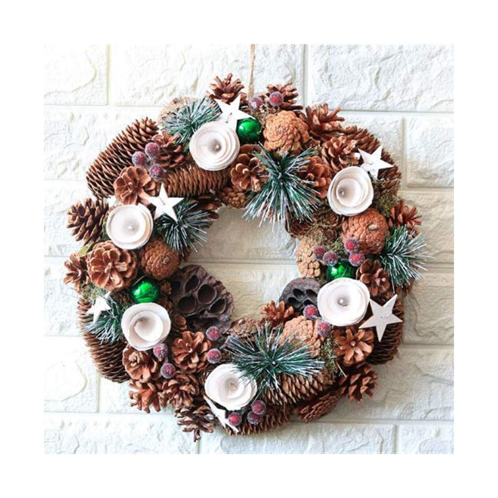 Couronnes de porte de Noël artisanales et guirlande d'automne pour maison