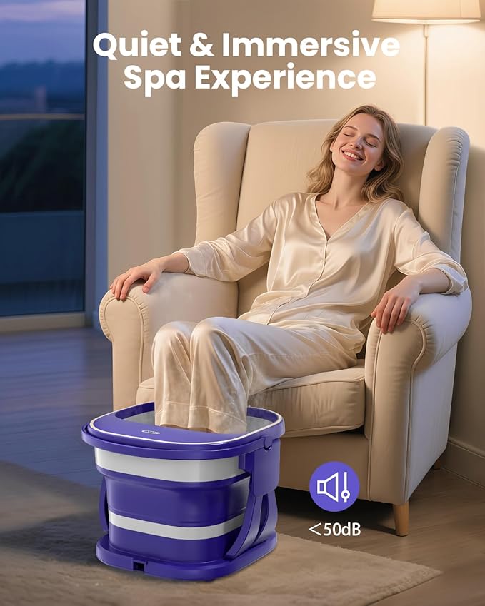 Puboo Spa de Pies Plegable con Calor Masaje Rodillos miniatura 7