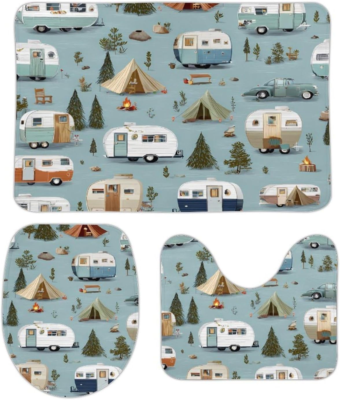 Camper Pattern Boys Girls Short Sleeve Shirts Graphic T-Shirts Crewneck Casual Printed Tee