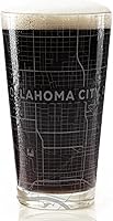 Vista 19 de ALBUQUERQUE NEW MEXICO Engraved City Street Map Beer Pint Glass Perfect Drinking Gift Idea & Unique Decor!