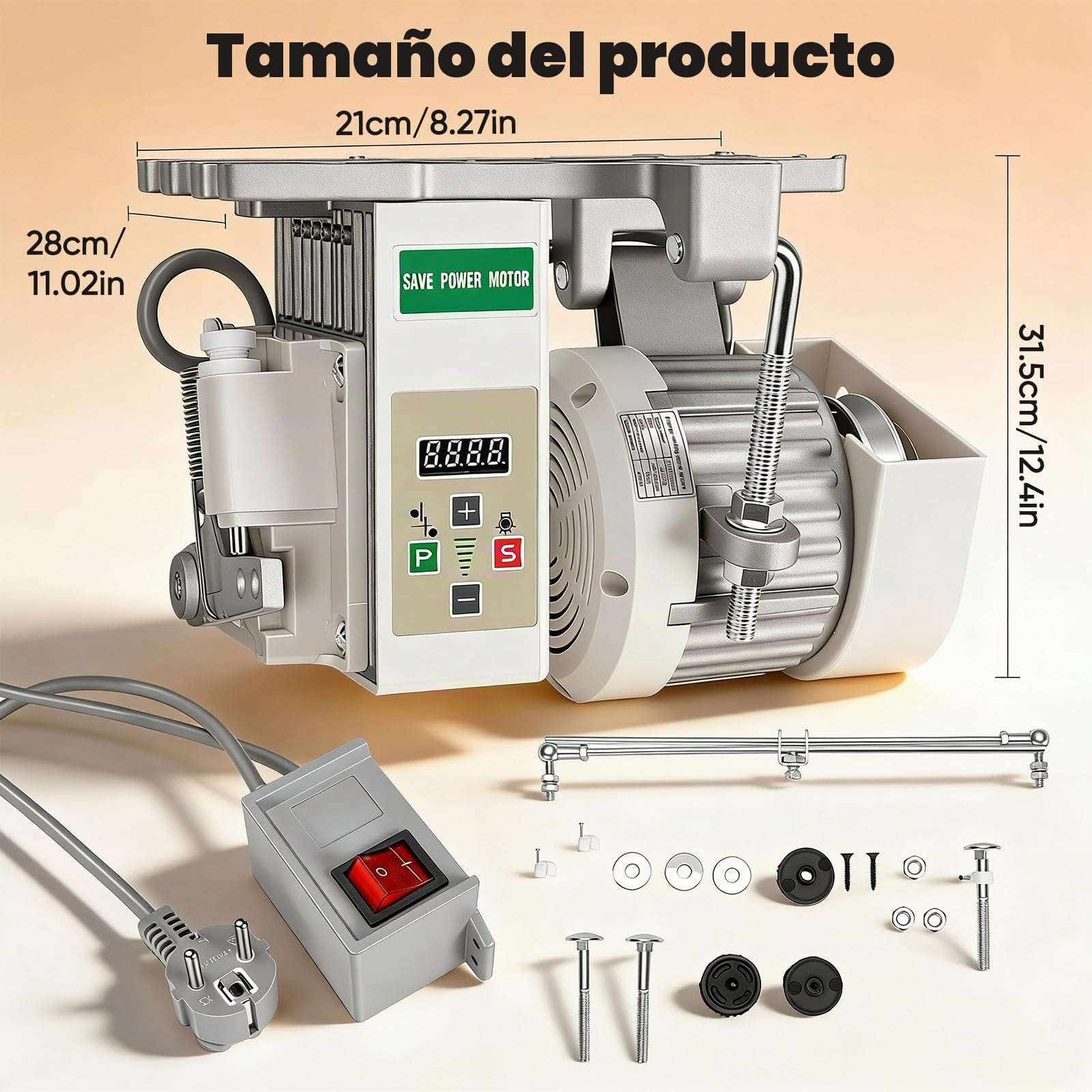 Motor Máquina Coser Eléctrica, 220V 750W Motor Máquina Coser 200-6500 Rpm Industrial Servomotor Ahorro Servomotor Sin Escobillas Coser Industrial Para Coser Industriales Domésticas