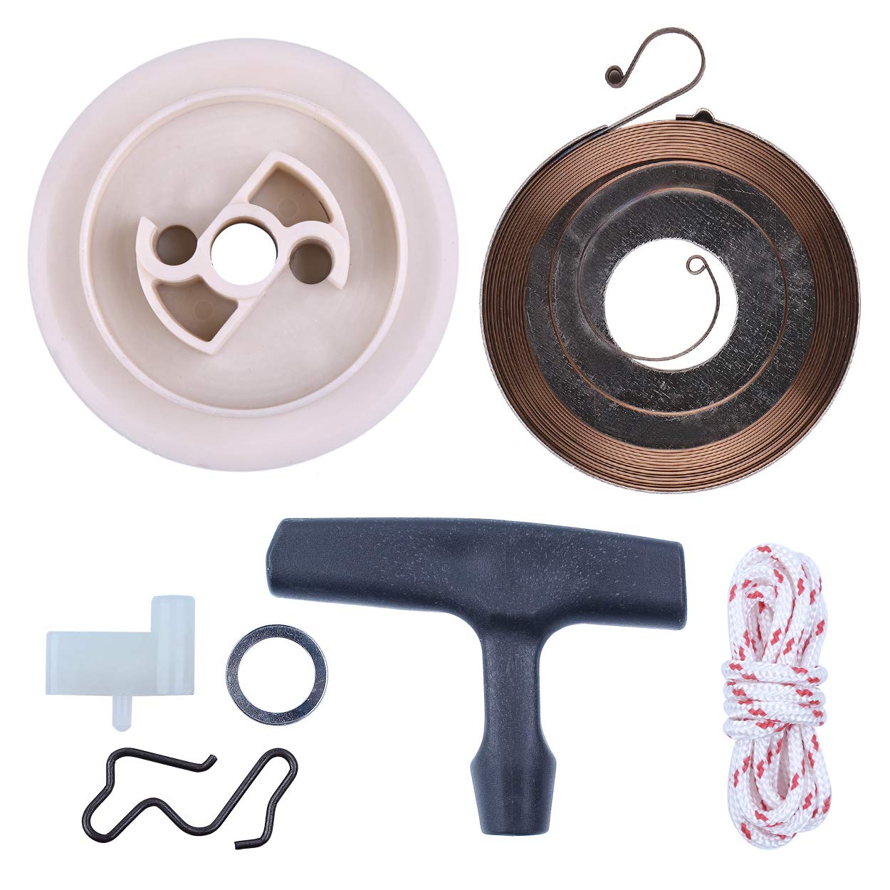 Mtanlo Recoil Starter Pulley Spring Pawl Dog Repair Kit for Stihl 024 026 MS240 MS260 Pro Chainsaw Replace # 1121 080 2101 1125 195 0401 1118 190 0600