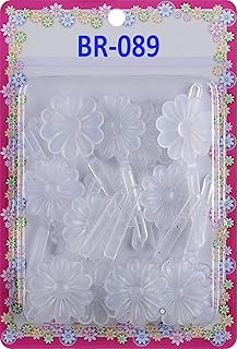 Tara Girls Self Hinge Plastic Flower Hair Barrettes 18 Pieces Selection (Clear)