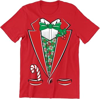 Promotion & Beyond Christmas Santa Shirt Tuxedo Mens T-Shirt
