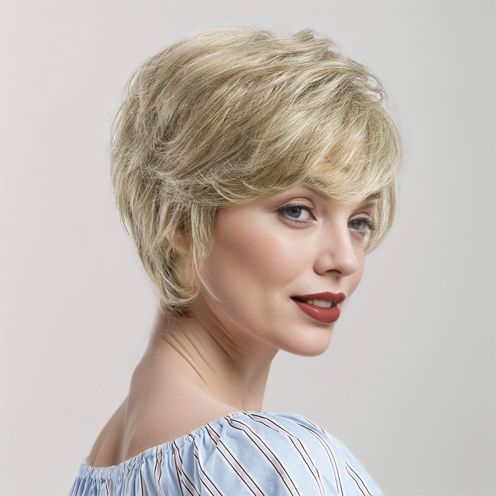 Amazon.com : CROWN GUIDE Short Pixie Cut Hair Toppers for  display picture 1