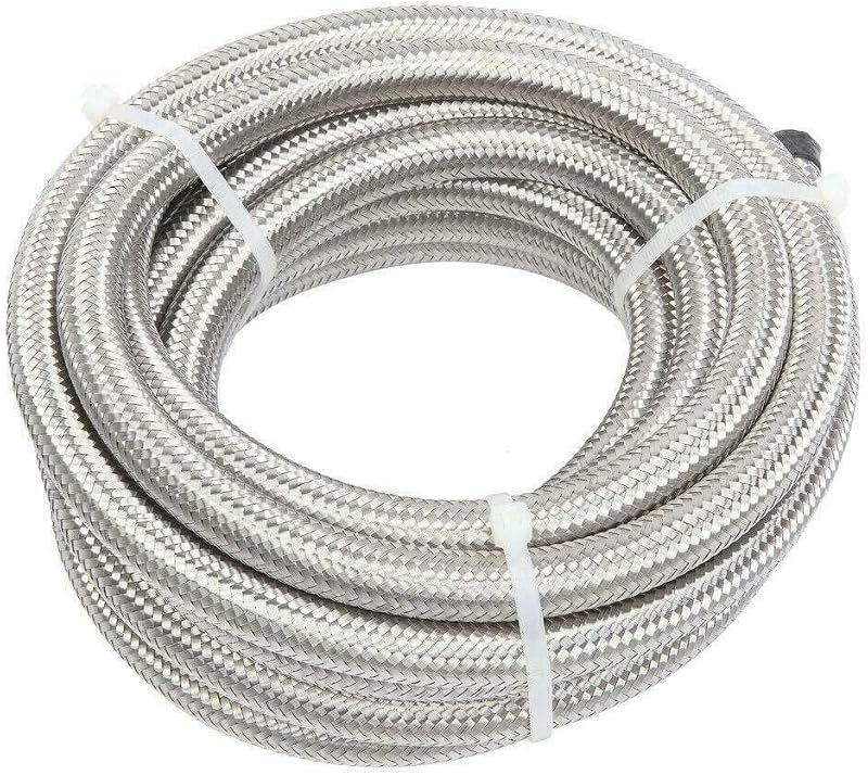 Mangueira de combustível 8AN CHOWTY trançada em nylon e aço inoxidável – 6,10 m