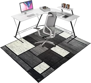 Alfombra para Silla de Escritorio, Alfombra Protectora Suelo Silla Ruedas, Antideslizante Alfombrilla para Silla Gaming, Tapete de Protección de Oficina, para Parqué Suelos Duros 60 x 70 cm