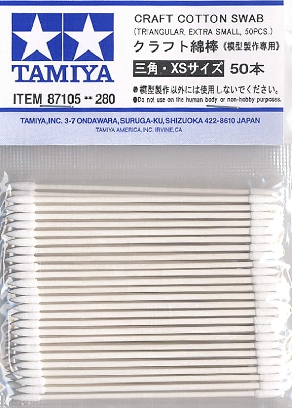Tamiya Craft Hisopo de algodón, Triángulo XSmall 50 p TAM87105