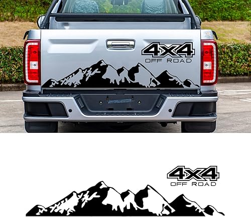 Miniatura 2 de Adhesivo adhesivo para puerta trasera de camión, 4 x 4, diseño gráfico de montañas para camioneta, accesorios de decoración exterior todoterreno, 59