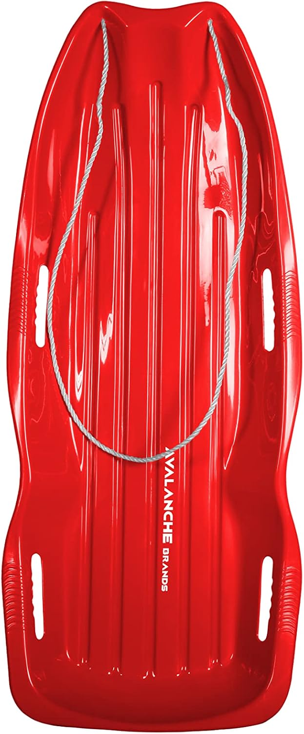 Avalanche Brands - Sprinter Snow Sled Includes Pull Rope and Handles (48") - Fit for 2 Riders