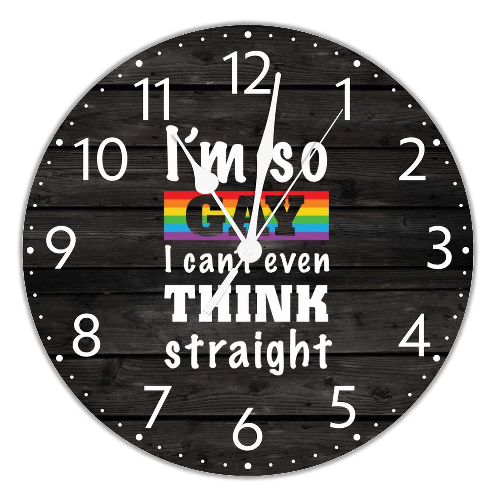 Horloge murale LGBT Pride sans tic-tac pendule à piles de 38,1 cm