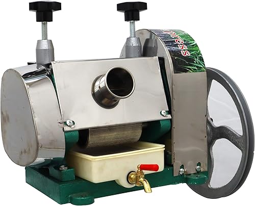 Miniatura 9 de INTSUPERMAI Exprimidor manual de caña de azúcar, máquina extractor de prensa comercial de caña de azúcar, exprimidor con salida de 110-330lbh 2
