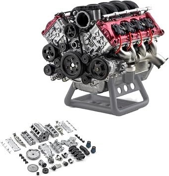 Mini V8 Engine Kits that Runs, MAD RC Combustion Engine Model Kit for Adults to Build, Build Your Own STEM Mini V8 Model, Suitable for Model Car AX90104 SCX10II Capra VS4-10 Pro/Ultra