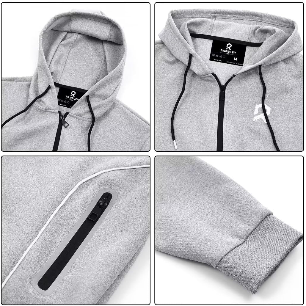 R RAMBLER 1985 Men's Tracksuit Active fashion Hoodie outifts zip sweatsuit set jogger sportswear - Image 3