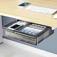 Under Desk Drawer Organizer No Drilling 2 Slide Out Drawer Under Table Storage Drawer Clamp On Under Desk Management Drawer Organizer Suitable For Home And Office
