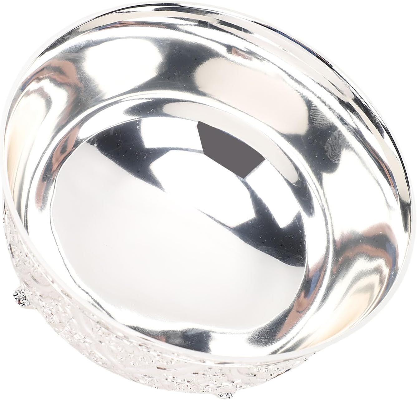 Luqeeg Zinc Alloy Decorative Bowl, Table Serving Retro with Elegant Stylish Strong Material for Weddings, Receptions, Buffet Style Parties, Family Gatherings and Daily Home Use