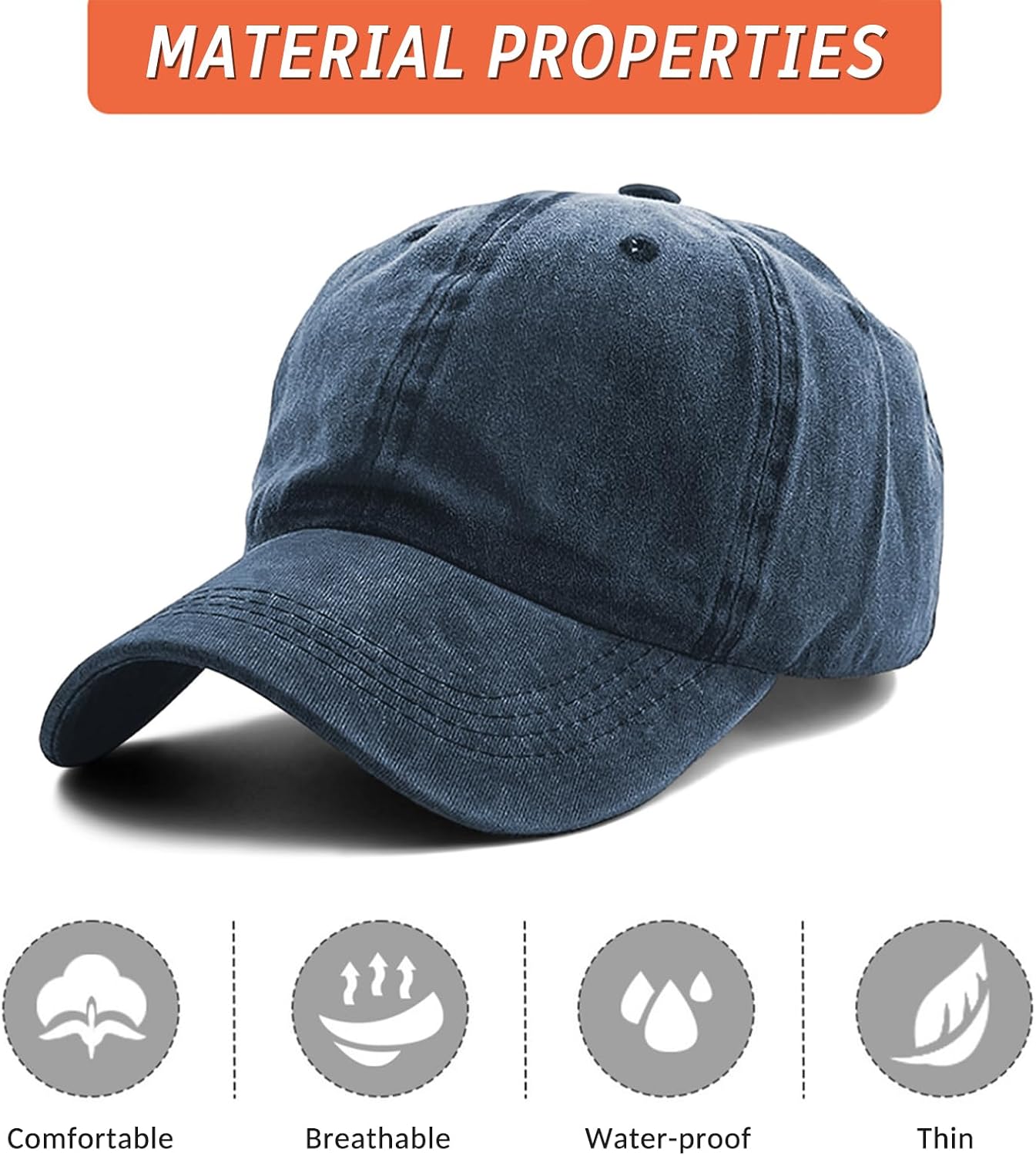 Horse Heartbeat hat for Women Men Vintage Hats Baseball Cap Adjustable Washed Cotton Cap - Image 6