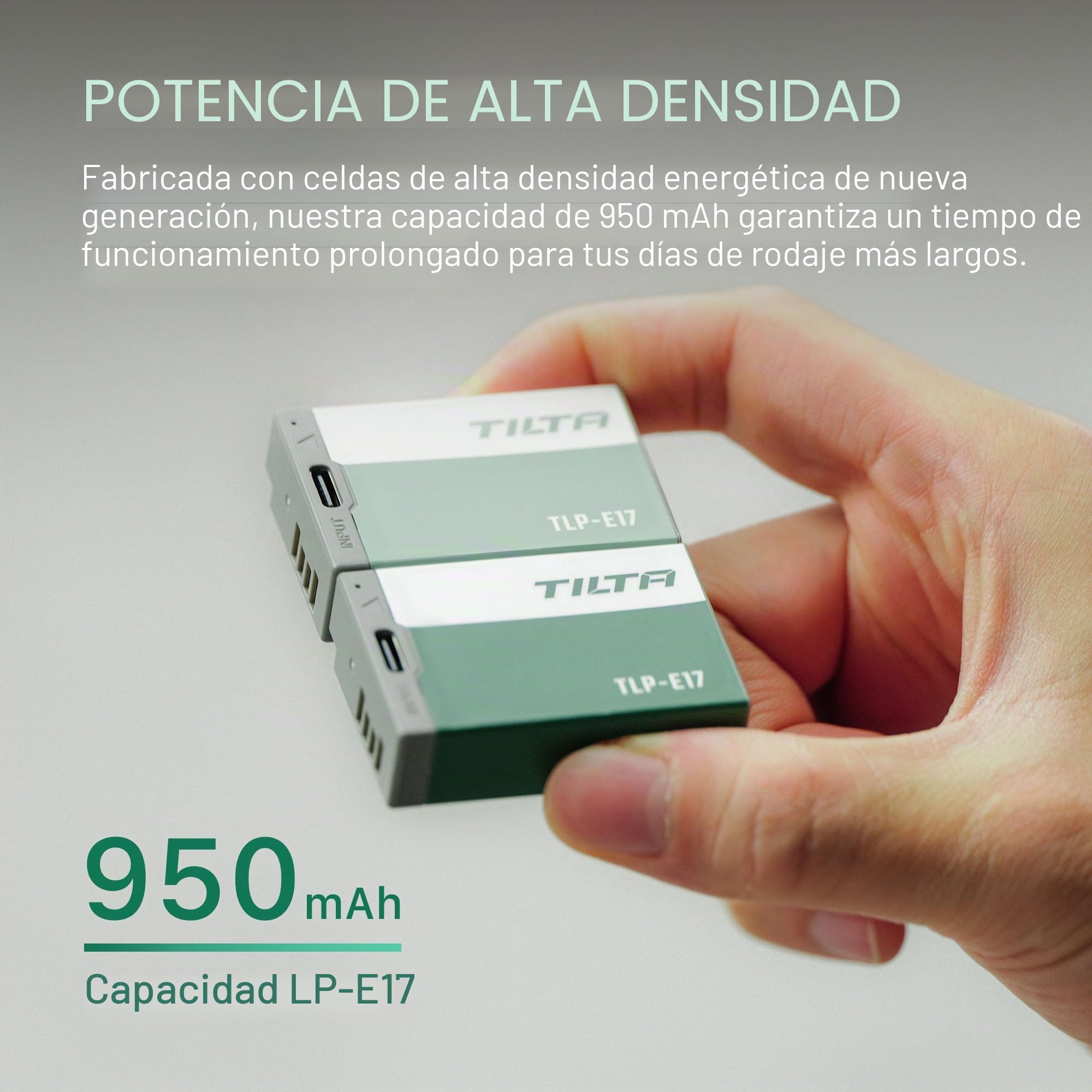 Batería Tilta LP-E17, USB-C R50 Compatible con Canon EOS R100 R50 RP R8 R10, Powershot V1, Rebel T8i T7i T6i T6s SL2 SL3 EOS M3, M5, M6, EOS 200D 77D 750D 760D Cámaras TLP-E17-FG