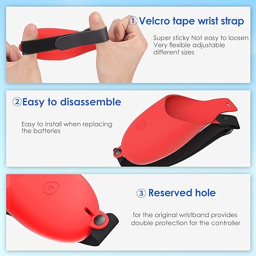 Miniatura 4 de YRXVW Funda de agarre para controlador Oculus Quest 2, empuñaduras de silicona con diseño único con correa ajustable para nudillos, accesorios