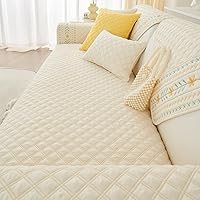 Vista 5 de vctops Funda acolchada de algodón para sofá, funda de sofá modular con bordado floral de granja, antideslizante, lavable, protector de muebles