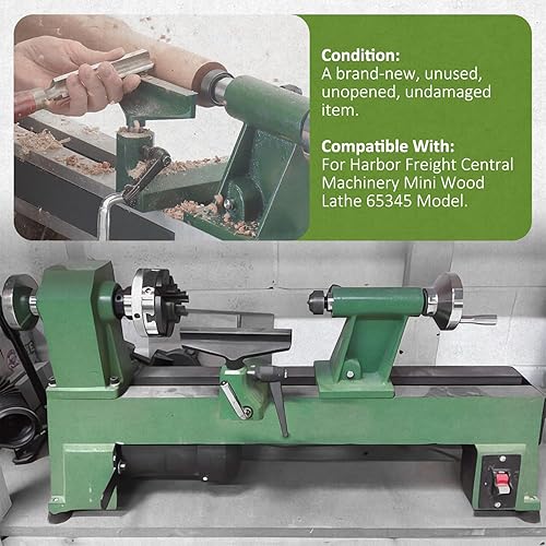 Miniatura 3 de MaxLLTo Paquete de 2 correas de repuesto para Harbor Freight Central Machinery Mini Torno de Madera Modelo 65345 (24 pulgadas de longitud interna 4