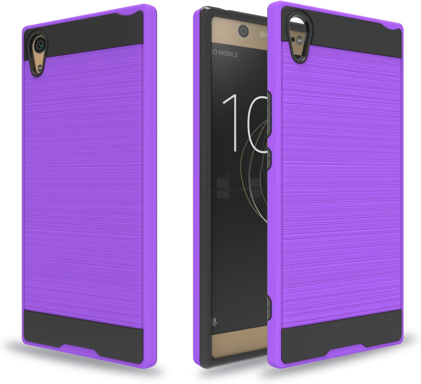 Ayoo:Sony Xperia XA1 Ultra Case,Sony Xperia XA1 Ultra Dual Case, Sony Xperia XA1 Ultra/Dual Phone Cases (Release in 2017),Brushed Texture Cover Design for Sony Xperia XA1 Ultra-ZS Purple