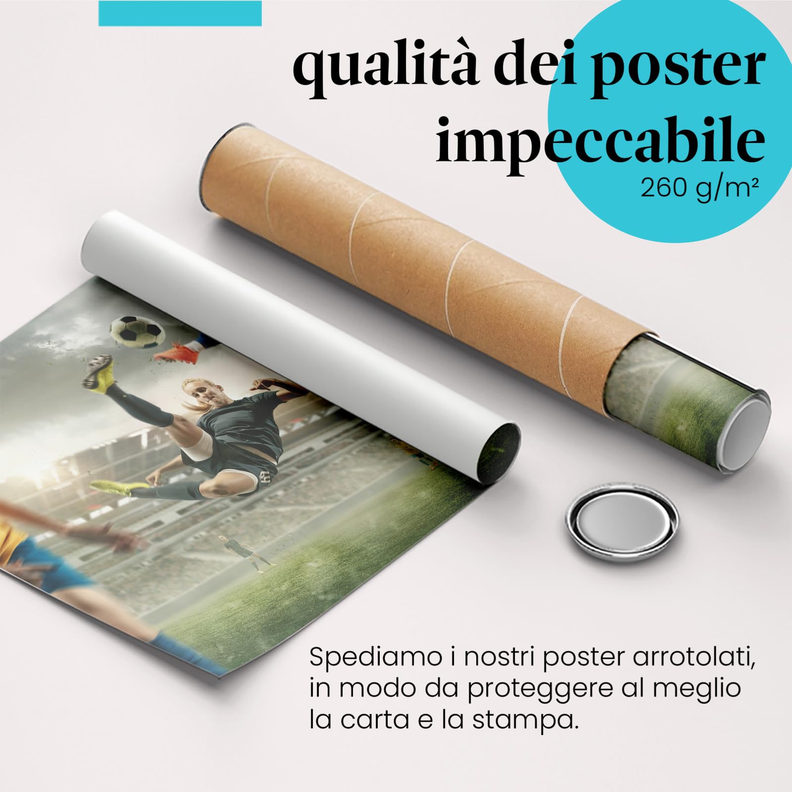 Postereck - 3527 - Calcio, donna palla stadio sport gioco squadra - Decorazione da Parete, Stampa Fotografica, Ideen Regalo, Stampa d'Arte - Tela - 100,0 cm x 75,0 cm