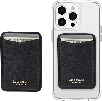 kate spade new york Magnetic Wallet/Card Holder - Compatible with MagSafe Phones and Cases - Black