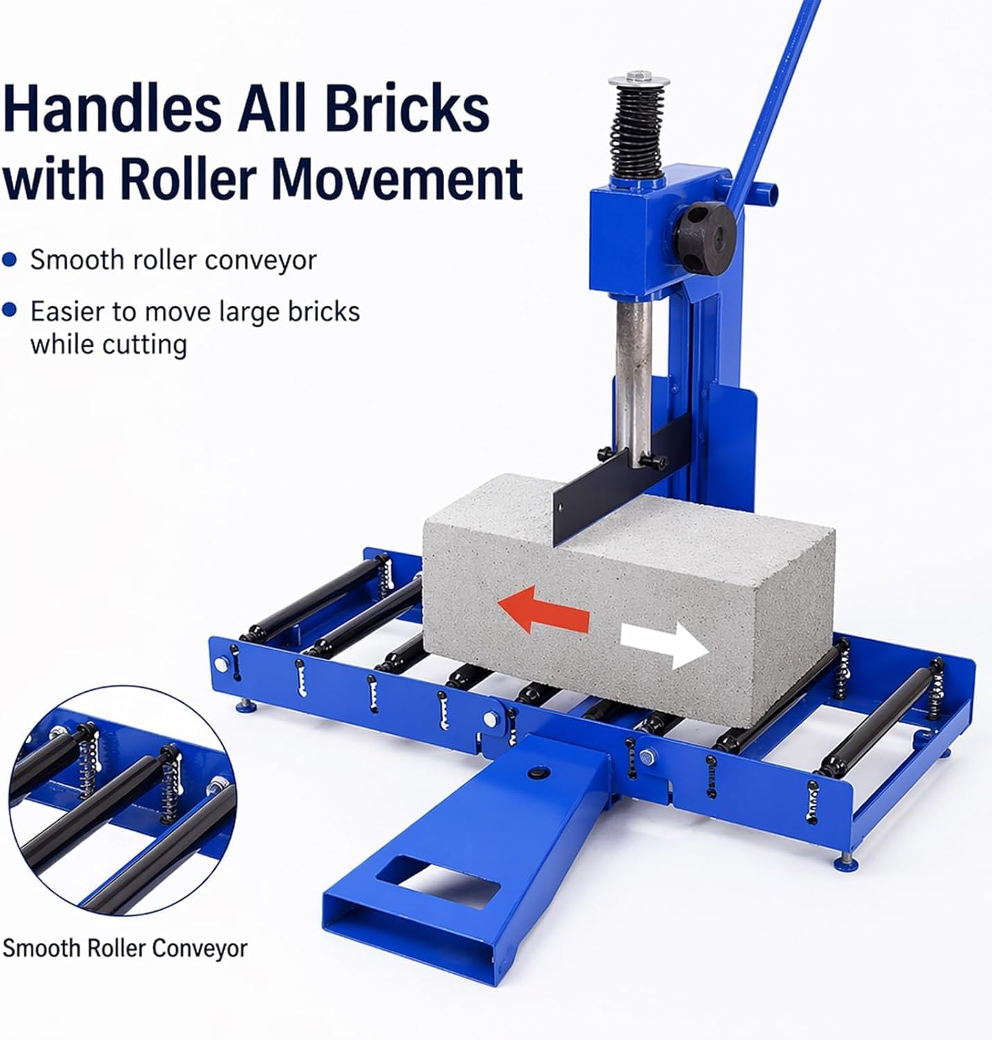 Separatore per pavimentazione resistente, larghezza di taglio 0-34 cm, altezza 8-25 cm, ideale per progetti di pavimentazione in mattoni e pietra, strumento durevole ed efficiente
