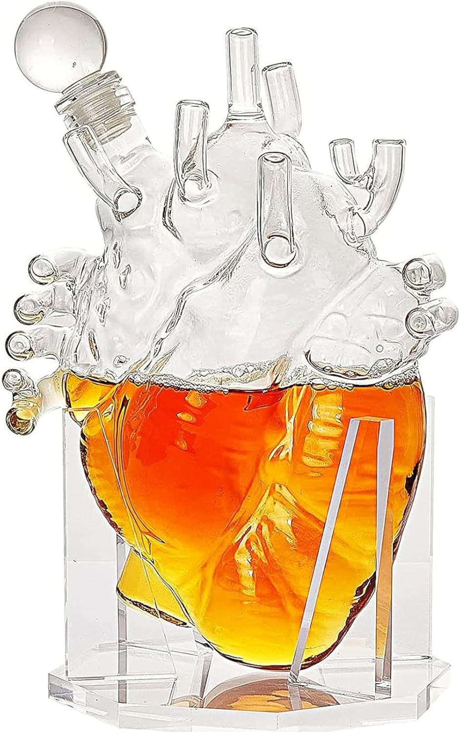 Heart Decanter Whiskey & Wine Decanter Set, Organ Aerator, that Someone You Love, Gift For Doctors, Cardiothoracic Surgeons, Nurse, Pre-Med, Adults (750 ML)