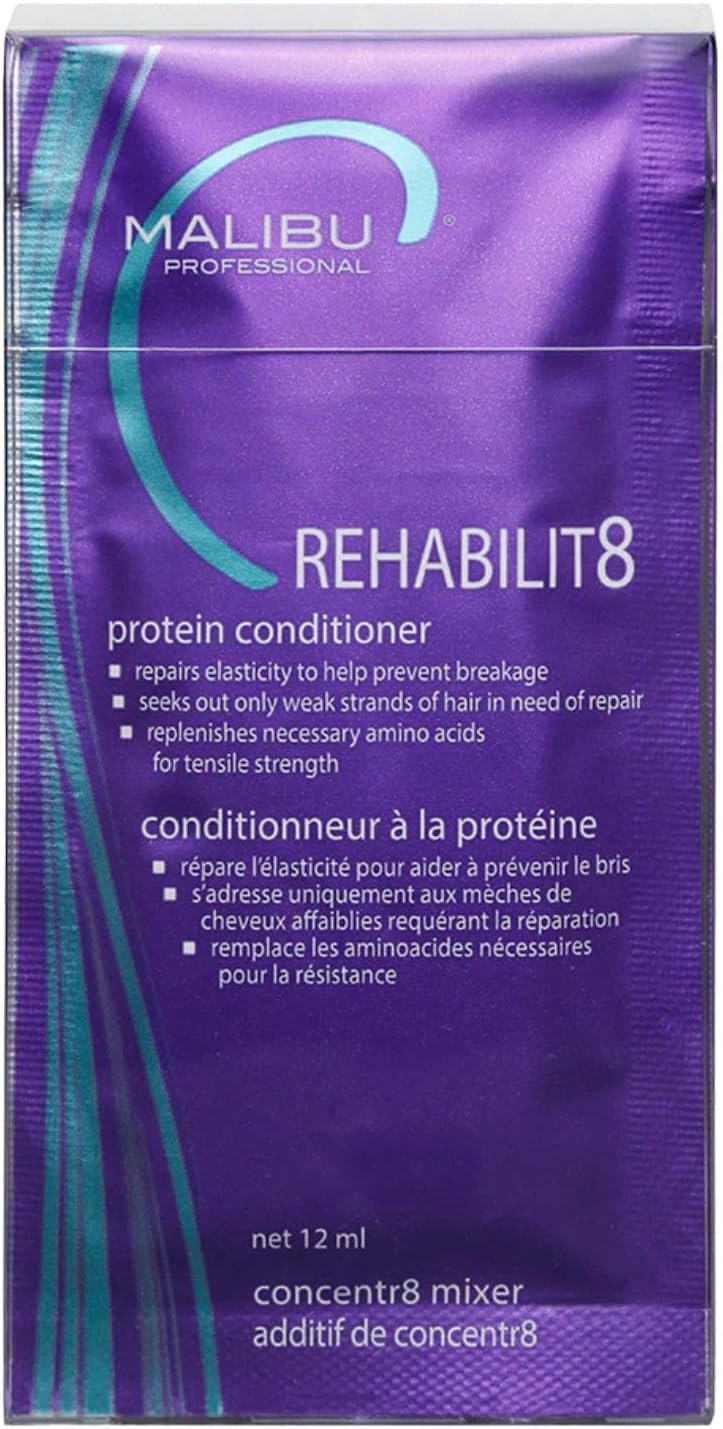 REHABILIT8 Smoothing Protein Conditioner - Replenishes Hair Protein & Amino Acids to Prevent Breakage - Hydrating Conditioner for Damaged Hair, 12ml - 6 count