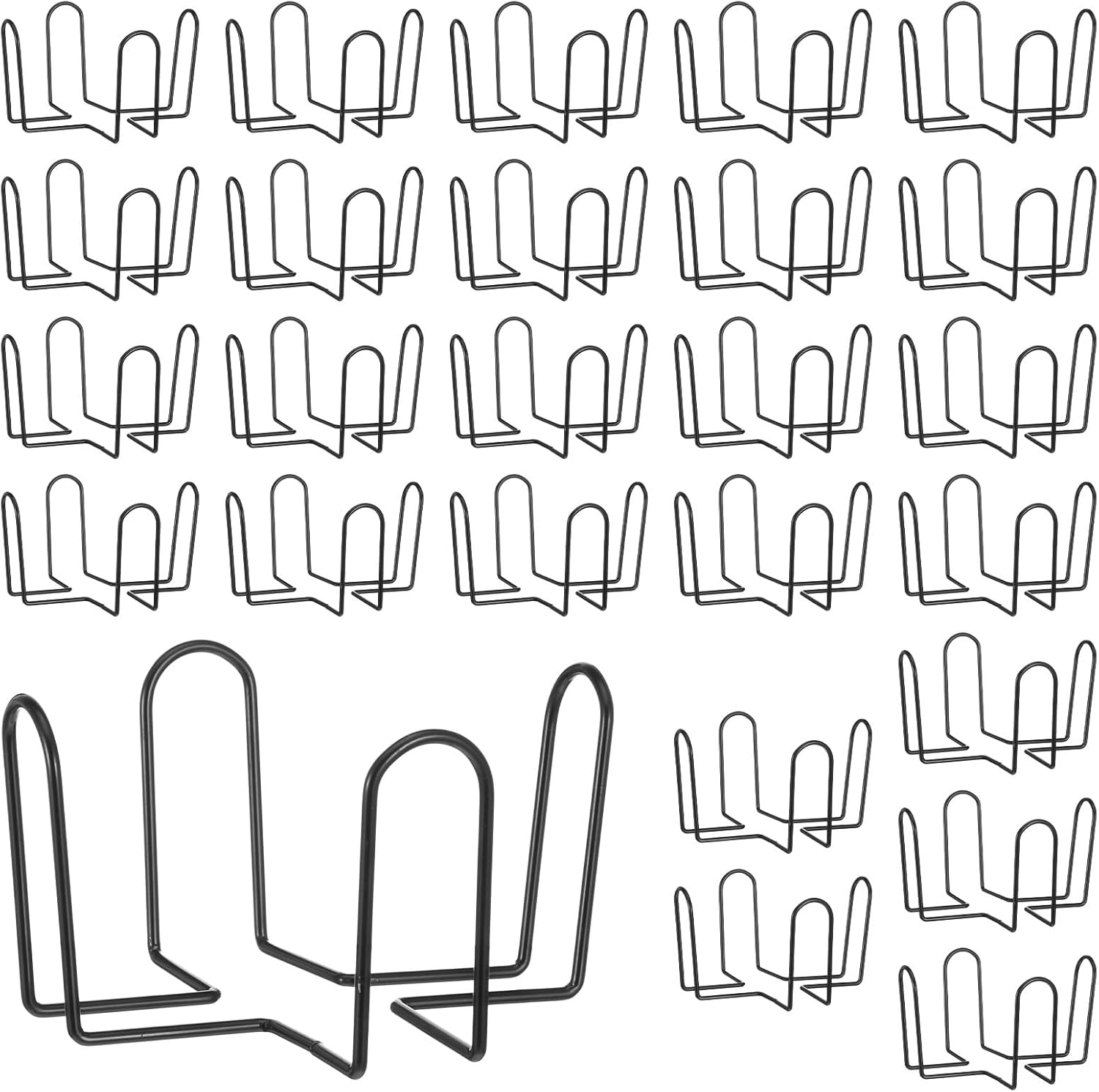 30 Pcs Metal Coaster Holders, Thick Iron Coaster Holder for 4 Inch Round and Square Coasters Black Square Coasters Holder Set