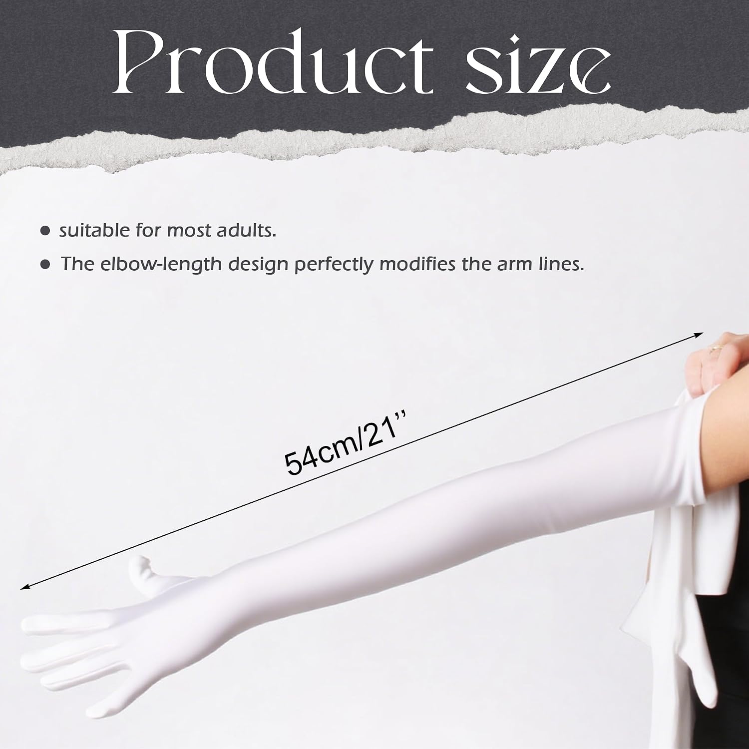 BlingKingdom Long Opera Party Gloves Satin Stretchy Elbow Length Gloves for Wedding Evening Prom