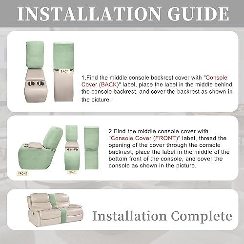 Miniatura 375 de Fundas 100% impermeables para sofá reclinable seccional, fundas para sofá reclinable en forma de L, funda para sofá seccional de esquina en forma de