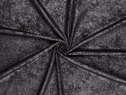 Minerva Black Deadstock ITY Silky Stretch Knit Fabric for Dressmaking - 145cm Wide - per metre