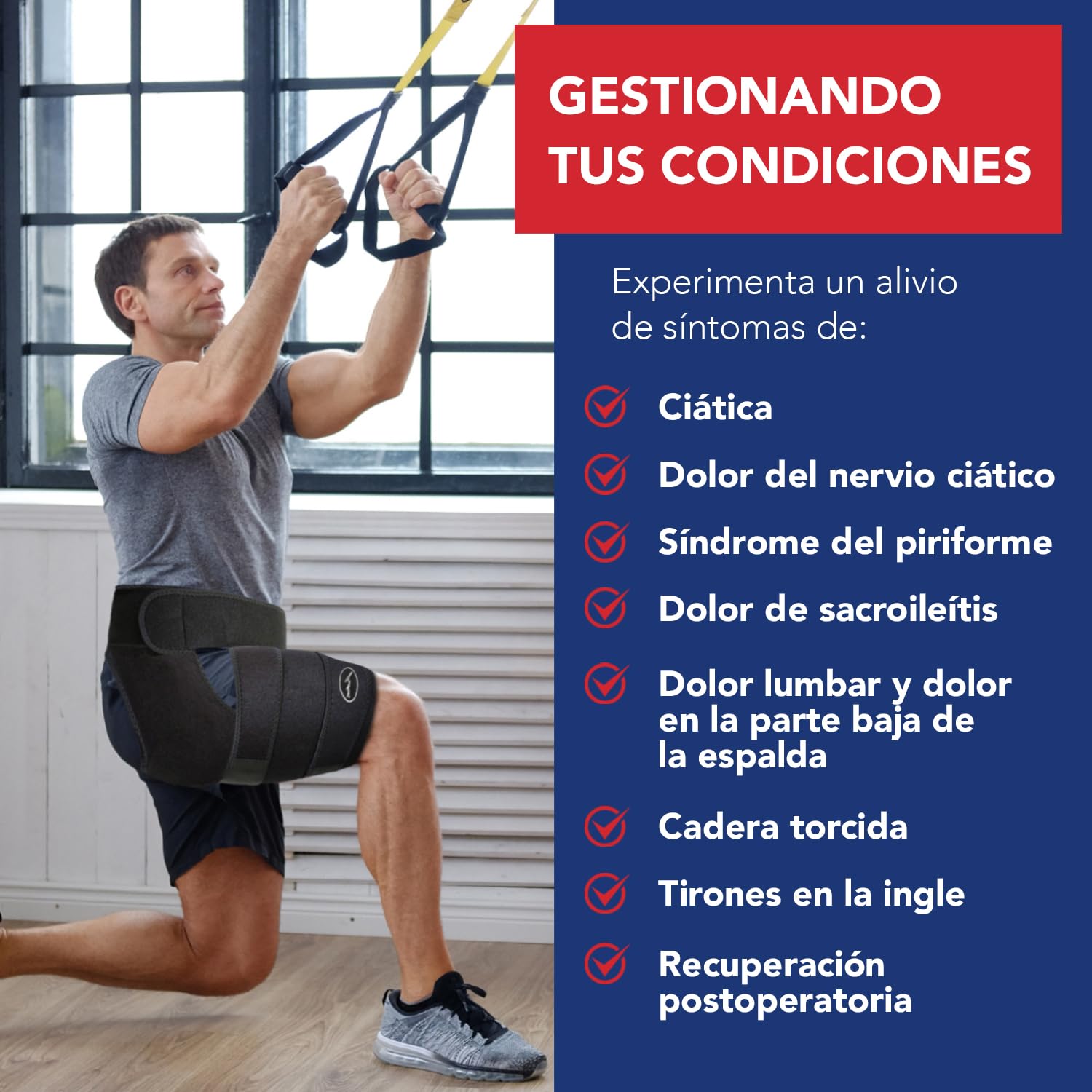 Dr. Arthritis Musleras Compresión Hombre Desarrolladas Por Médicos - Alivio del Dolor de Ciática y Síndrome Piriforme - Soporte para Muslo e Isquiotibiales - Unisex (Talla S/M, Negro)