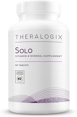 Miniatura 1 de Theralogix Solo Suplemento multivitamínico y multimineral sin hierro, suministro para 90 días, multivitamínico sin hierro, soporte para mujeres y