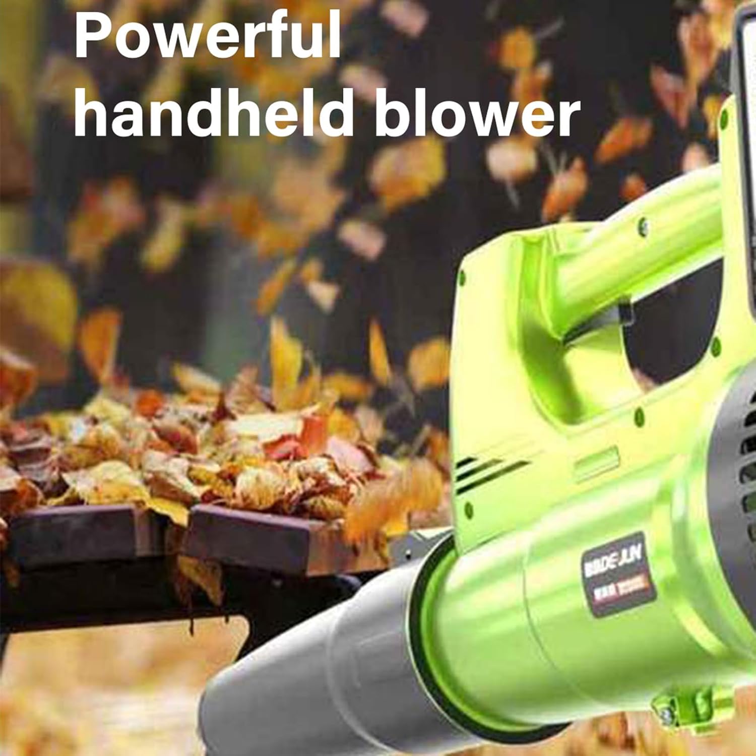Efficient Electric Blower with Large Air Vent Outdoor Easy Carry Garden for Maximums Power Output Cordless