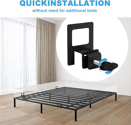 Miniatura 6 de Juntas de colchón antideslizantes para marco de cama, 6 soportes de colchón en su lugar, ajuste deflector antideslizante para marcos de cama de