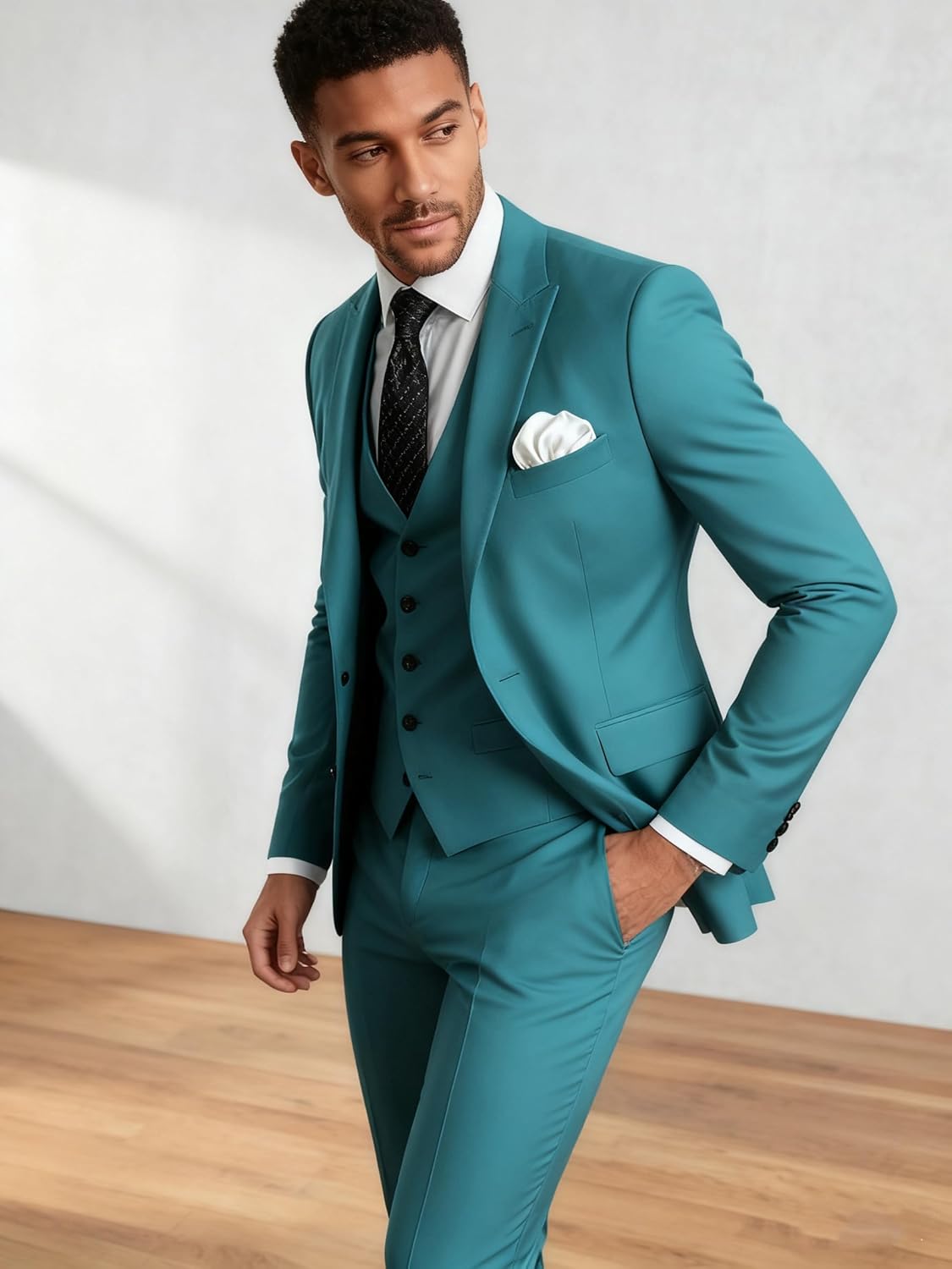 3 Piece Suit Men Slim Fit Suits for Men Wedding Groom Formal Business Suit Two Button Dinner Prom Tuxedo - Image 3