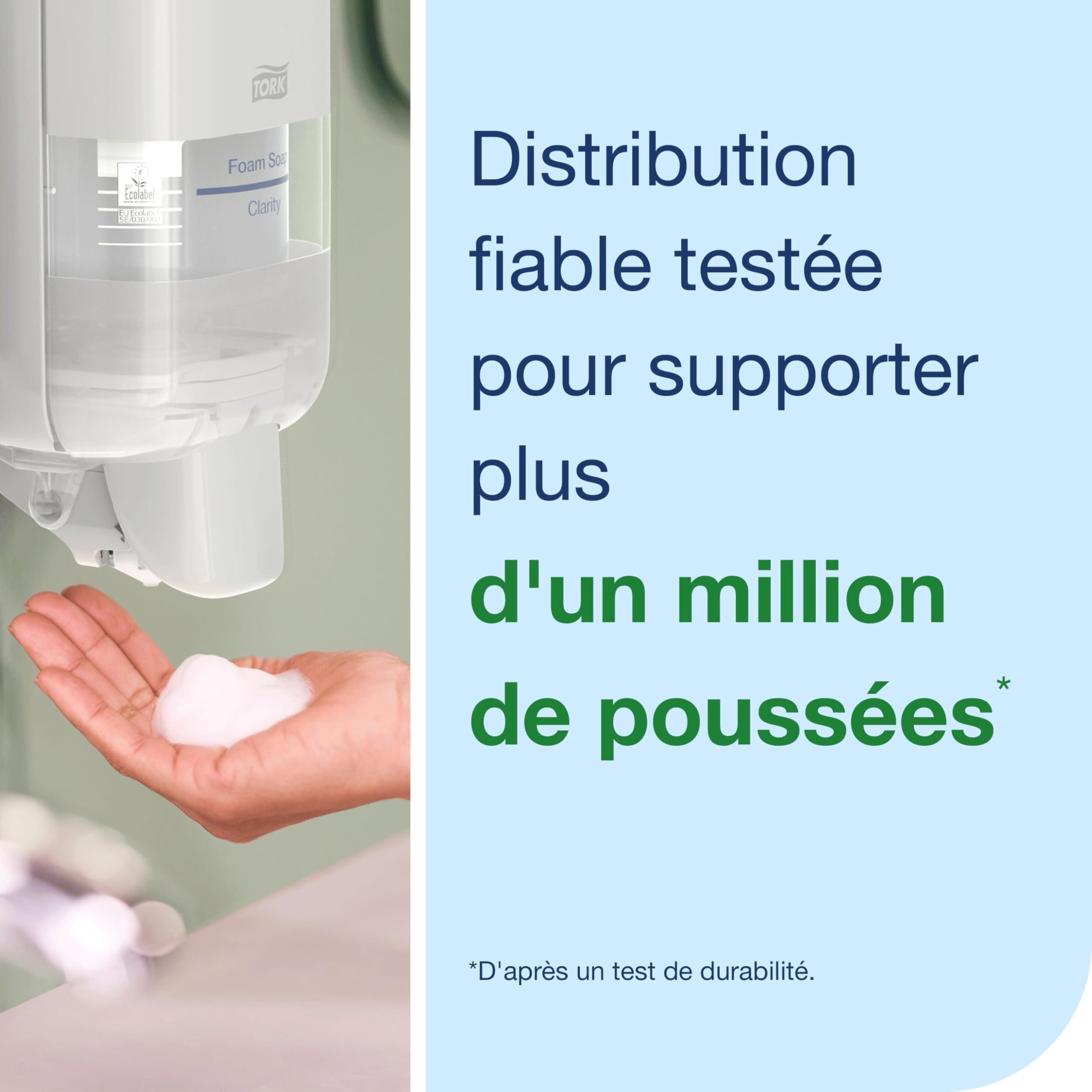 Tork Mini Distributeur de Savon et de désinfectant Blanc S5, consommables Mousse, Liquide, Gel et crème, Gamme Elevation, 565200