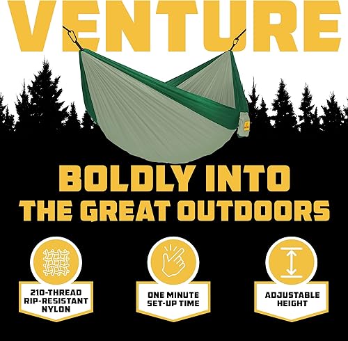 Miniatura 3 de Wise Owl Outfitters Hamaca de camping Hamaca portátil de 500 libras con correas de árbol viajes, mochileros, senderismo, equipo de campamento al