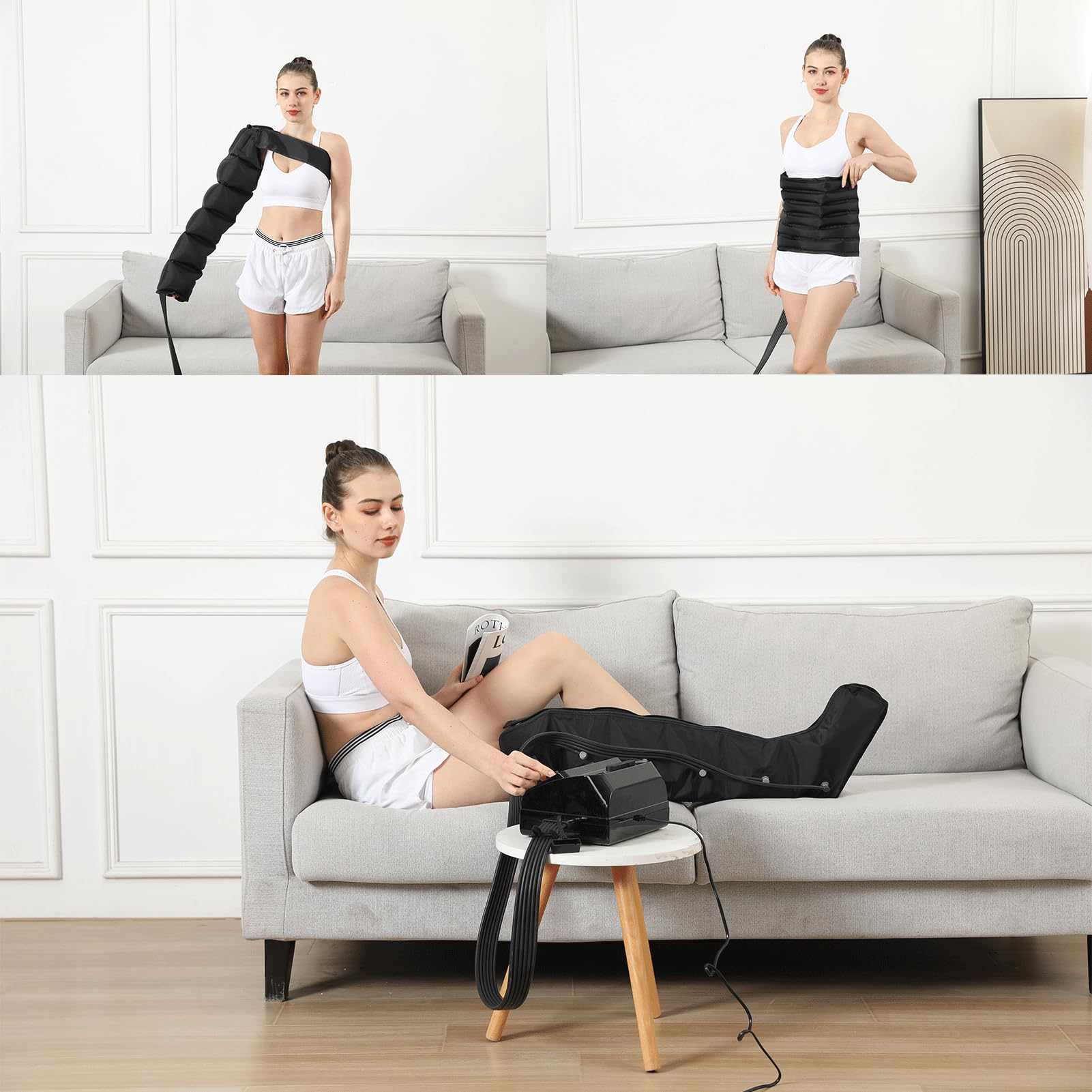 Bottes Pressothérapie, Jambes Lourdes Et Douloureuses, Botte Pressothérapie Lymphatique, Pressotherapie Jambes Et Ventre Et Bras, Jambes, Taille, Machine De Massage pour Soulager Douleur