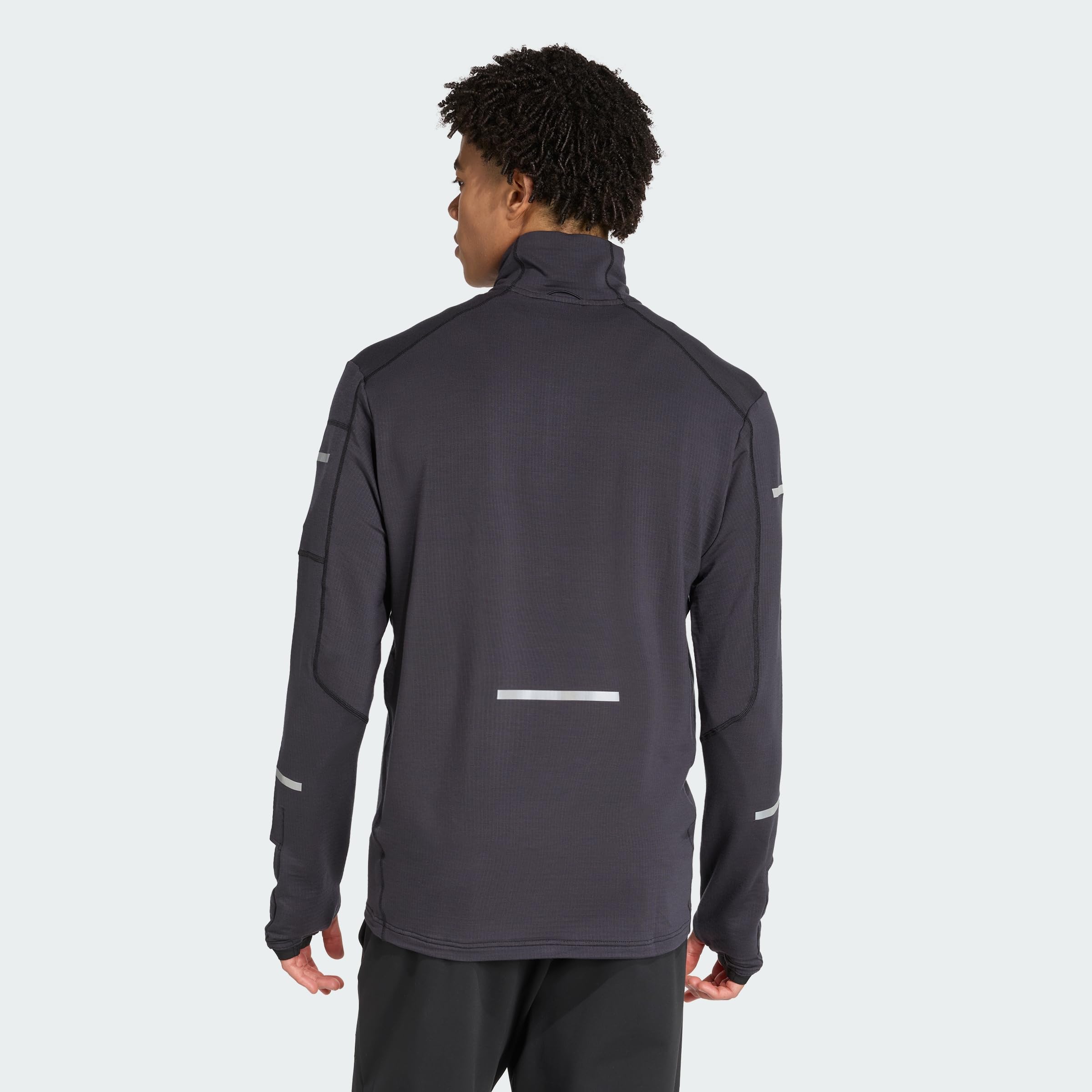 adidas Men's Adi365 Running Climawarm+ Laufshirt mit Reißverschluss bis zur Brust