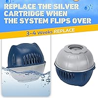 Vista 4 de Cartucho de repuesto para jacuzzi compatible con el sistema flotante Frog Ease, cartuchos de repuesto de mineral para jacuzzis, tratamiento de agua