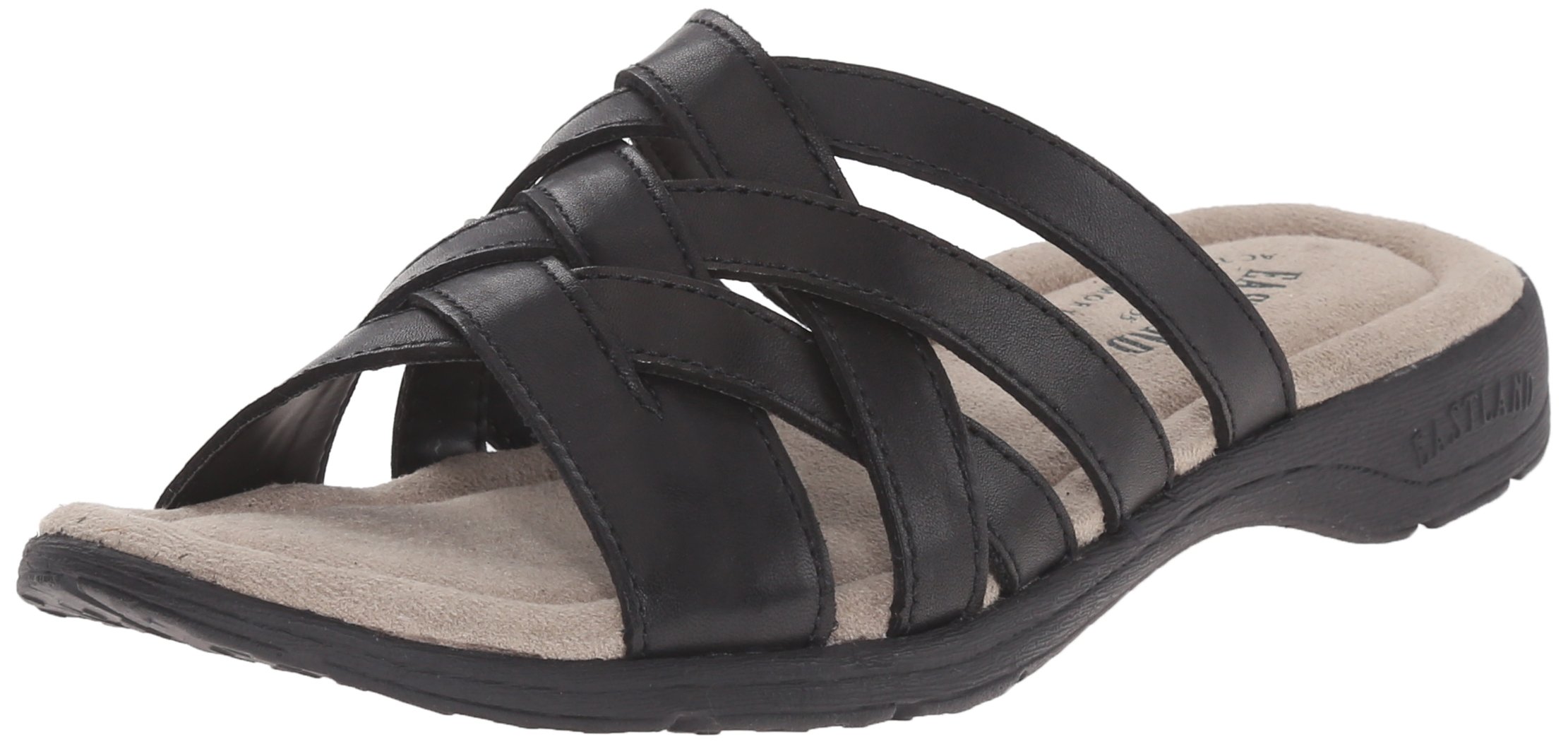 Eastland Women's Hazel Flat Sandal, Black, 9 Wide