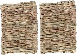 Ipetboom 2 Pçs Hamster Palha Coelho Cama De Grama Gaiola De Coelho Esteira De Cama De Coelho Camas De Dormir Tapete De Grama Tecido Tapete De Feno De Grama Playard Cama De Coelho