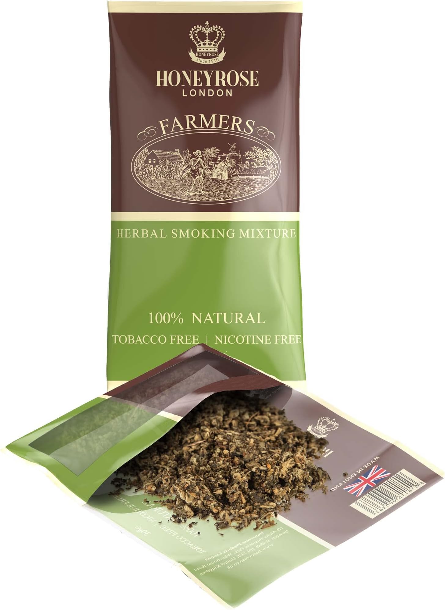 Honeyrose "Farmer's HoneyBlend" Herbal Mixture, Tobacco Free - Nicotine Free