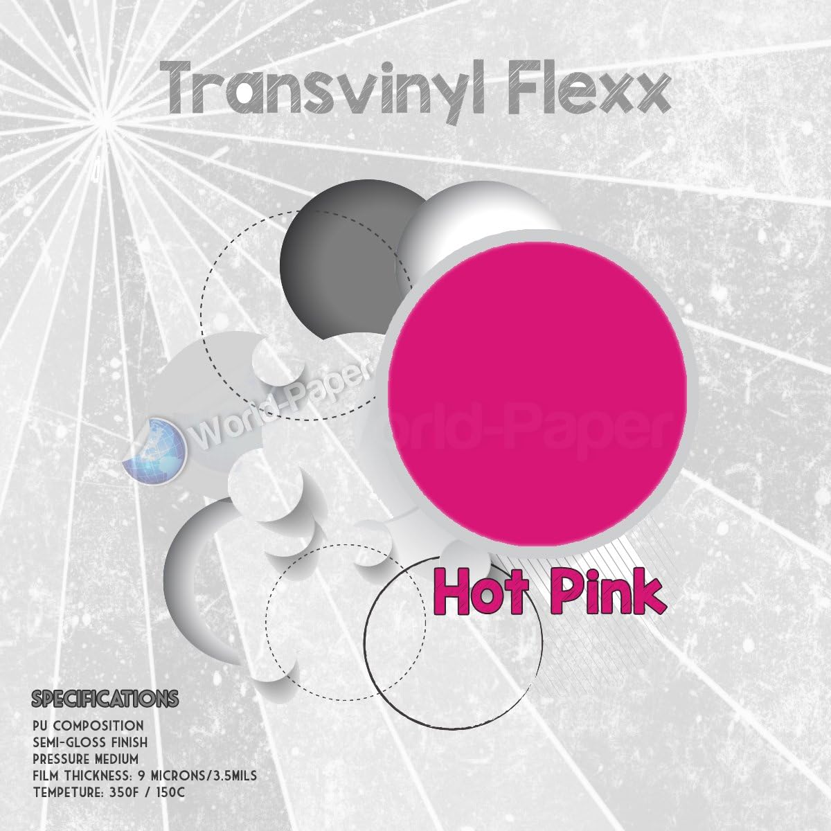 Iron On Heat Transfer Vinyl Sheets 15" x 1YD up to 27 Yard Full Roll Ready for Cutters (5 Yards, Fuchsia)