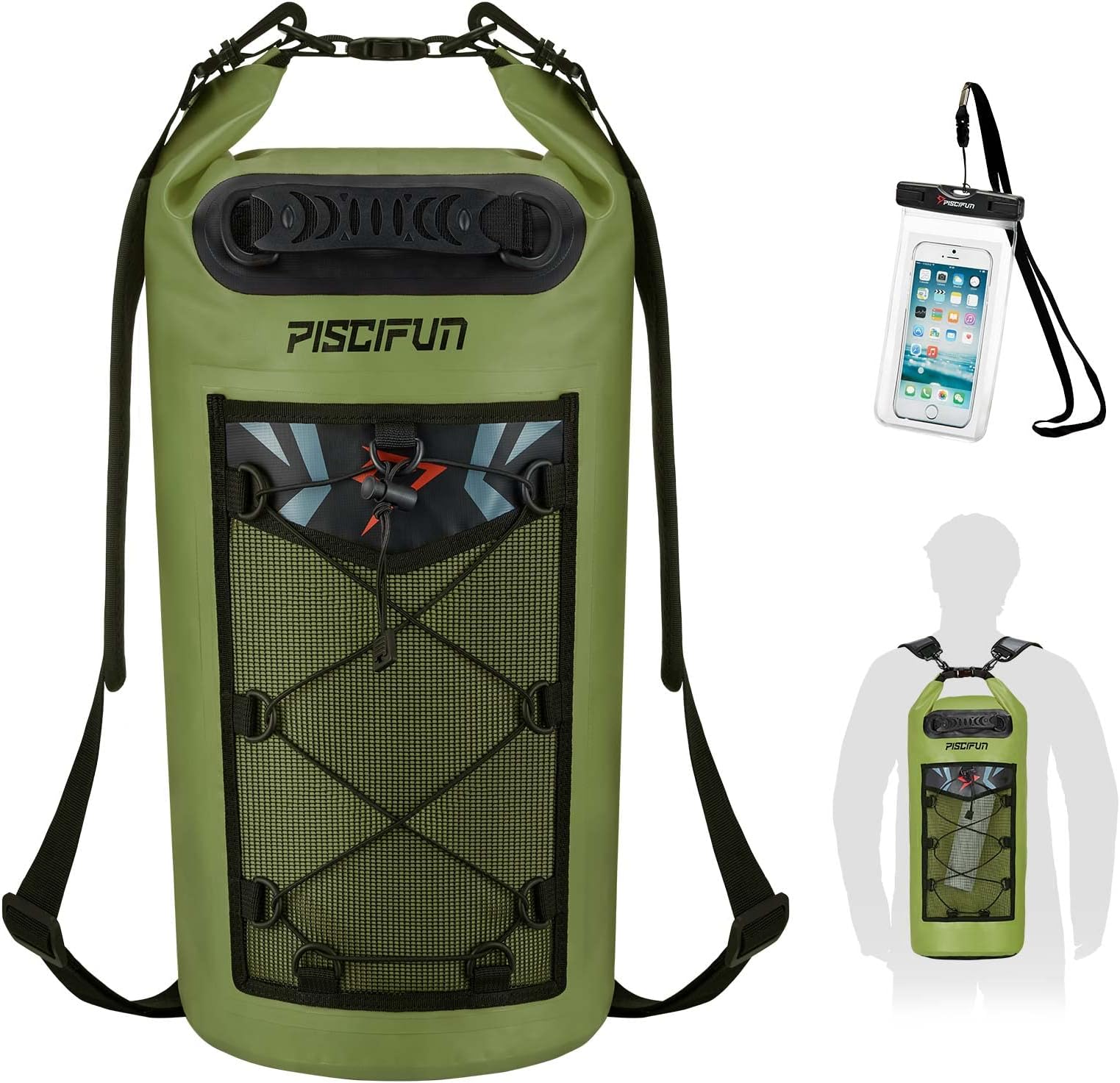 Piscifun Dry Bag, Waterproof Floating Backpack 10L/20L/30L/40L